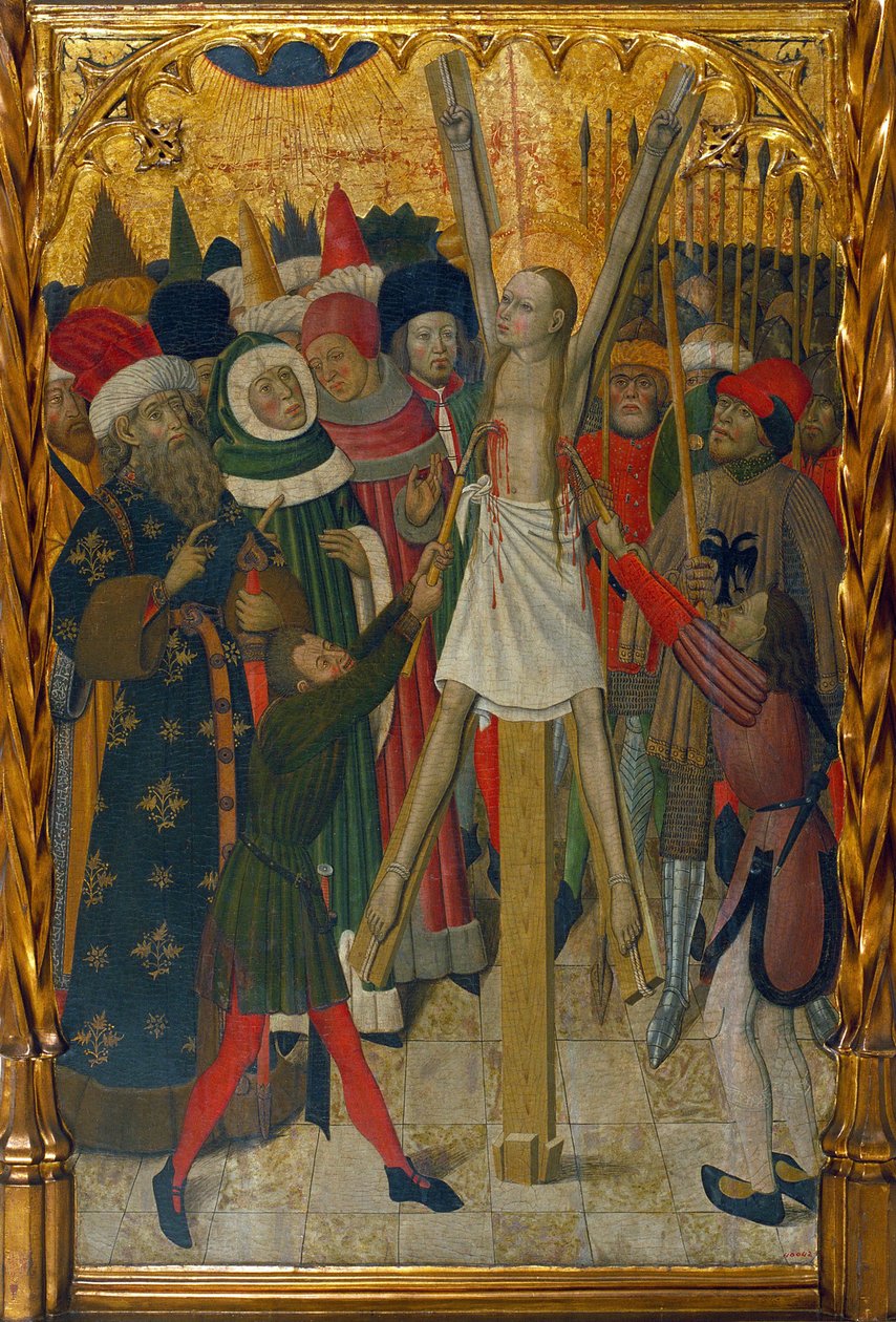 O Martírio de Santa Eulália de Barcelona (289-304) - Pintura de Bernat Martorell (1390-1452), tempera sobre madeira (132,3x93,2 cm), ca 1442-1445 - Museu Nacional de Bernat Martorelli