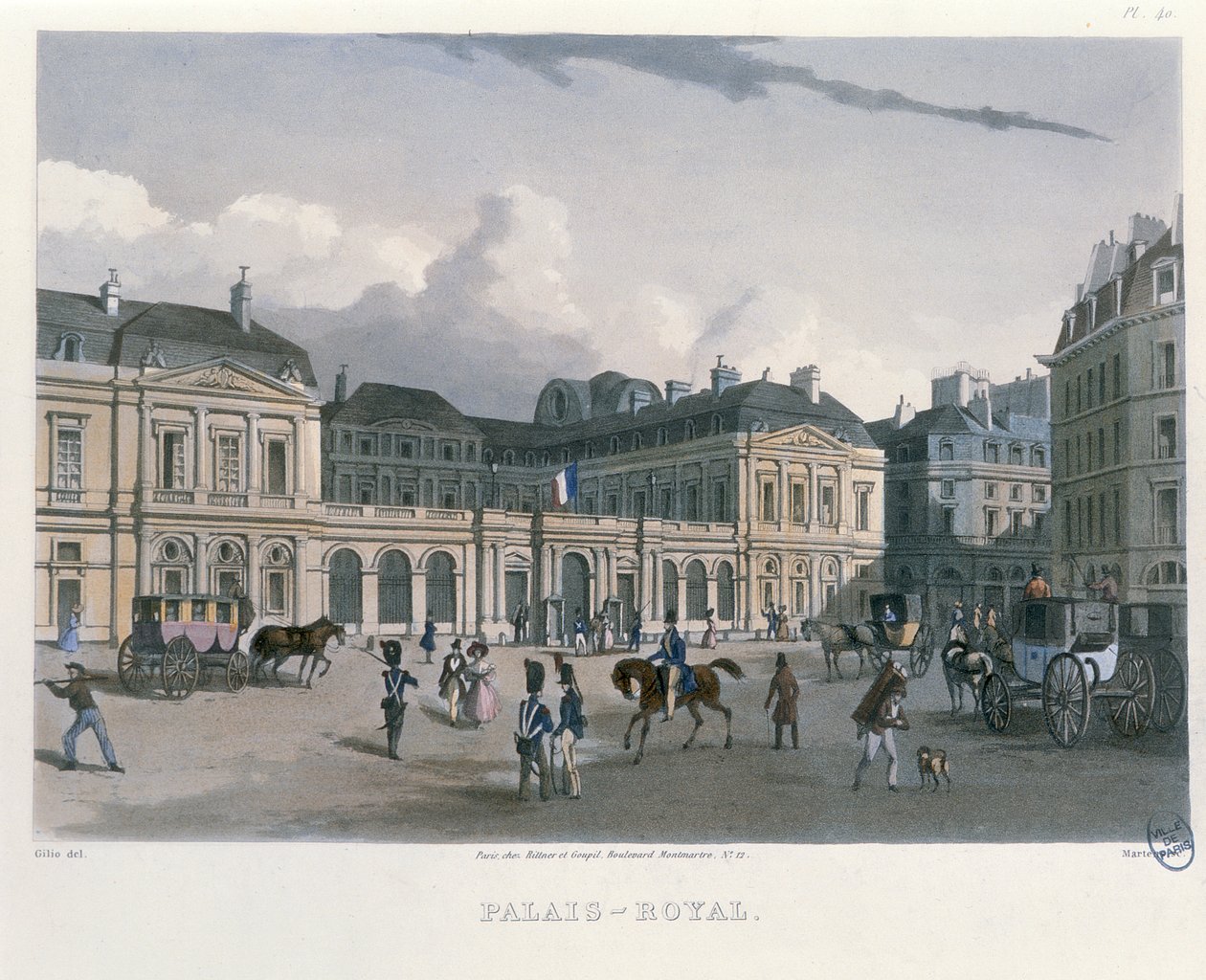 O Palais Royal, Paris, 1832 de Bernhard Schmidt