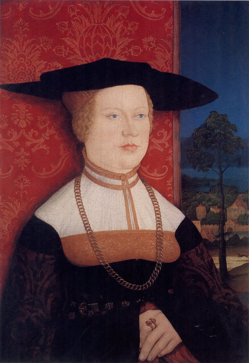 Retrato de Margarethe Rott, b. Vöhlin de Bernhard Strigel