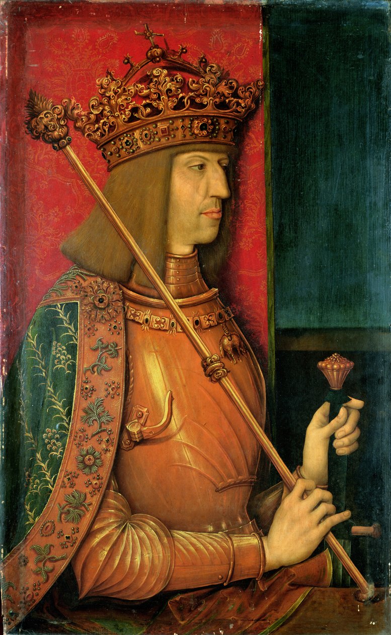Imperador Maximiliano I, c.1500 (painel) de Bernhard Strigel