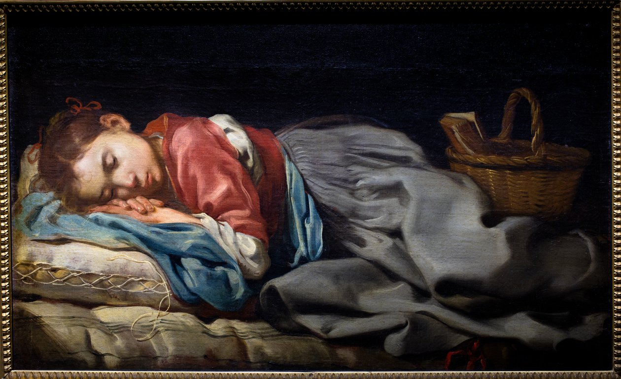 Rapariga adormecida de Bernhard (fl.1624 87) Keil