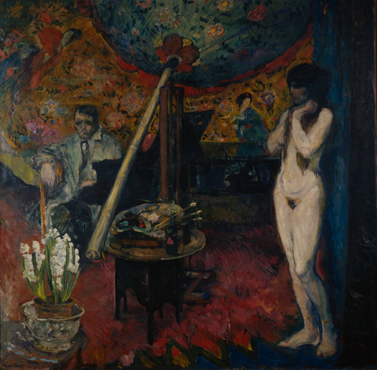 Auto-retrato no estúdio de Bernhard Dorotheus Folkestad