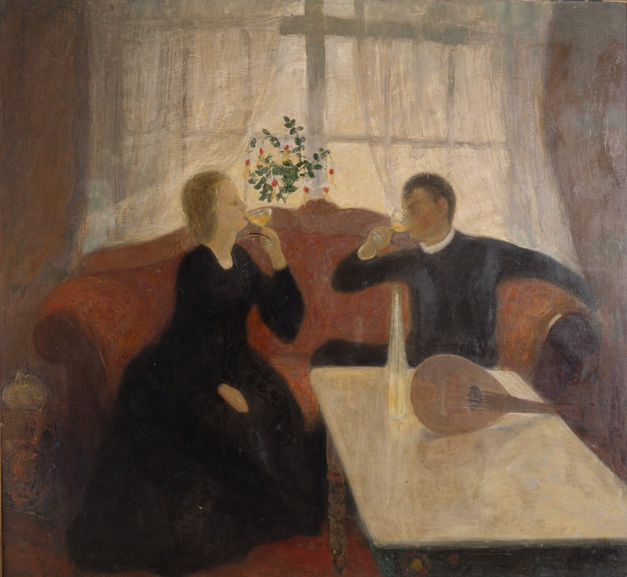 O noivado (óleo sobre tela) de Bernhard Dorotheus Folkestad