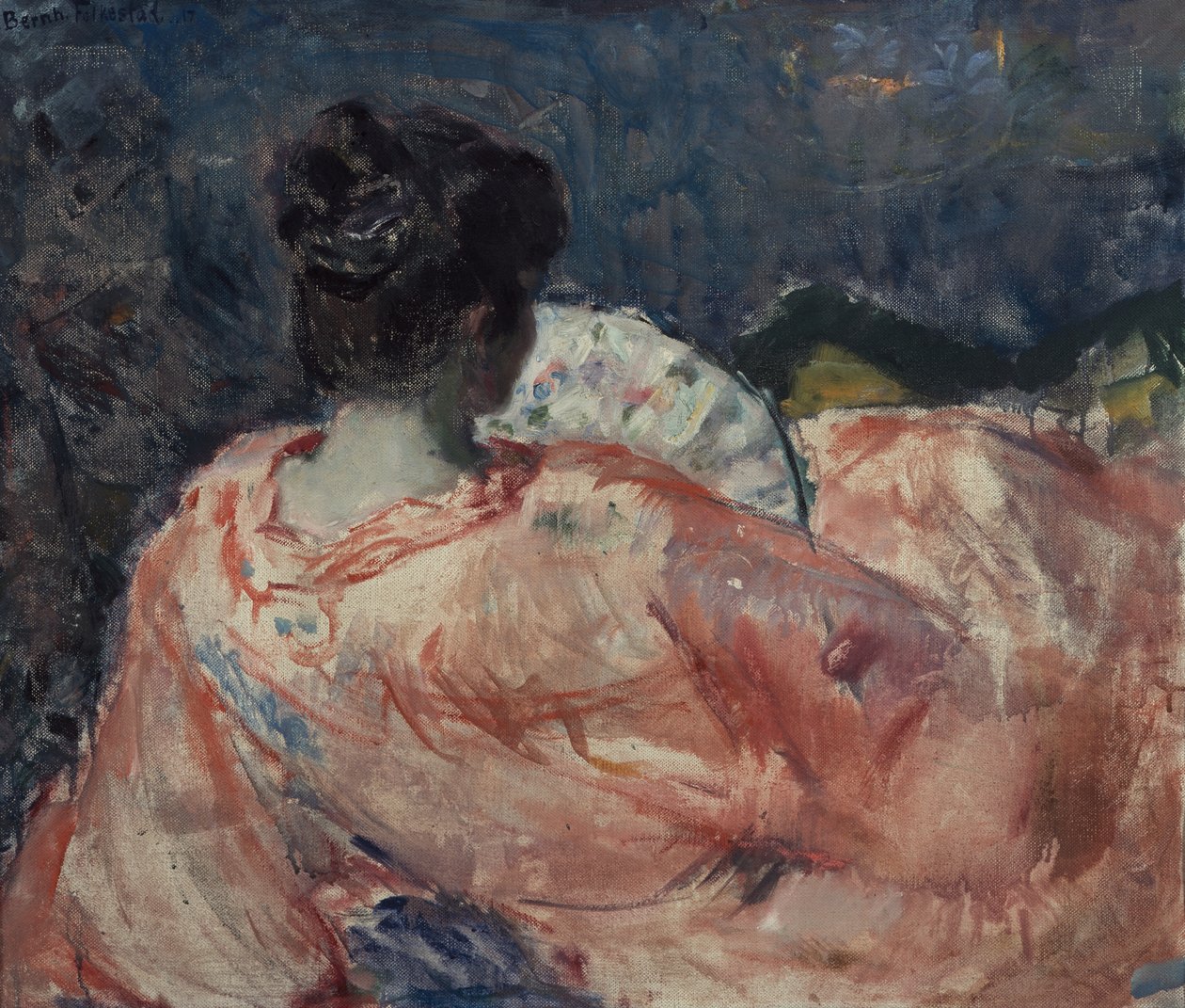 Mulher com ventoinha de Bernhard Dorotheus Folkestad