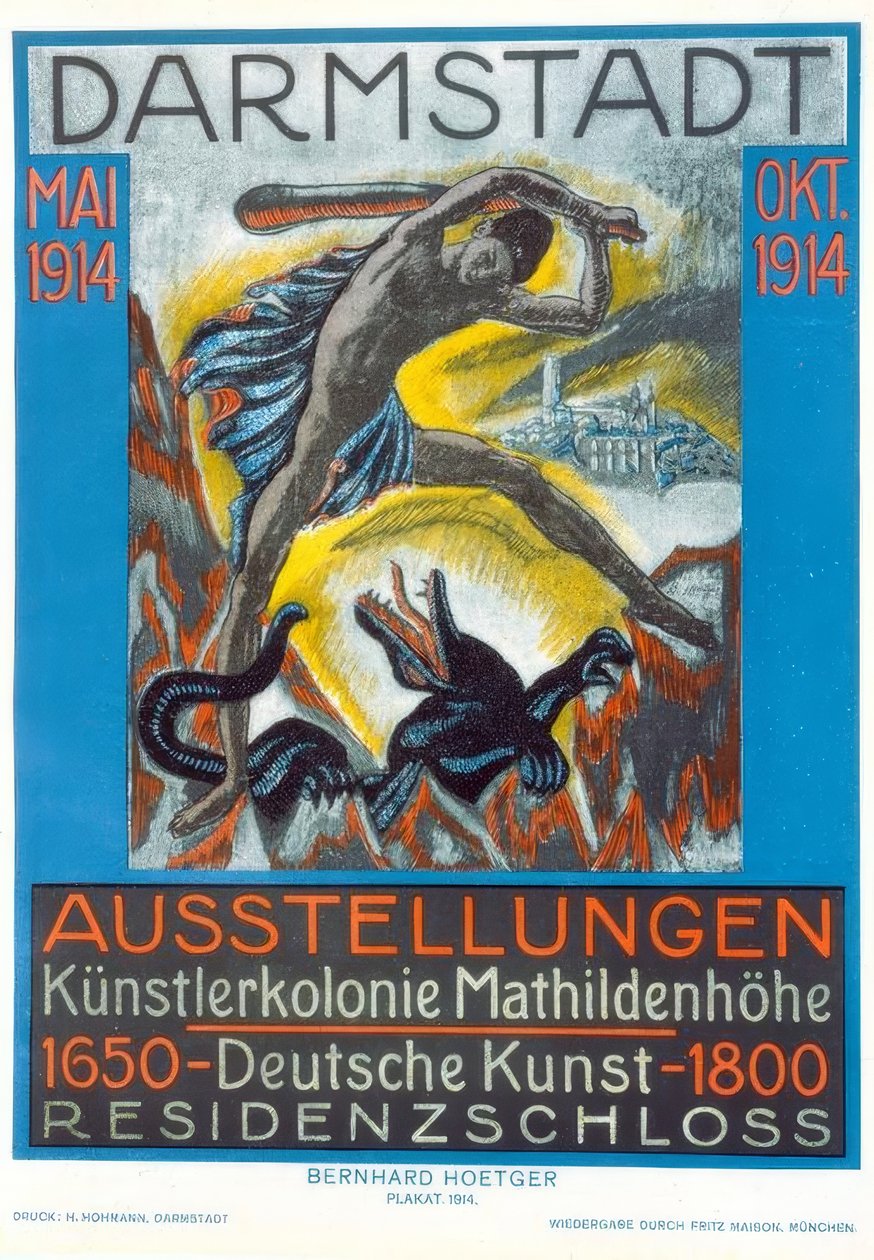 EXPOSIÇÕES Colônia de Artistas Mathildenhöhe / Arte Alemã 1650-1800 / DARMSTADT MAY - OUTUBRO de Bernhard Hoetger