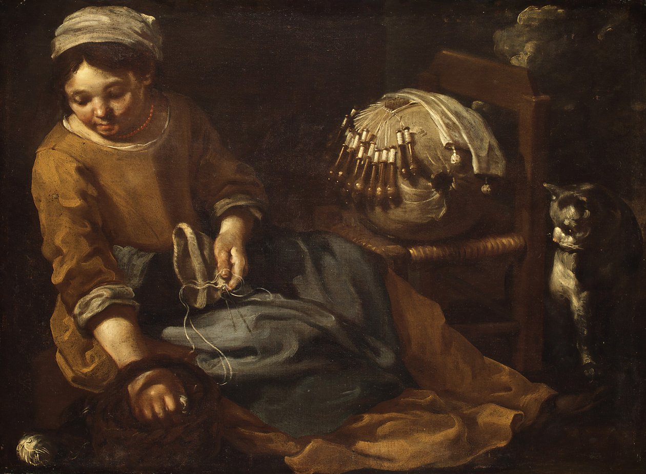 The Lacemaker, ca. 1665 de Bernhard Keil