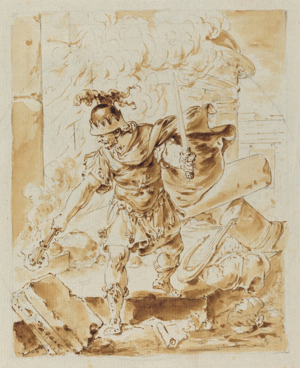 Alexandre incendiando Persépolis de Bernhard Rode