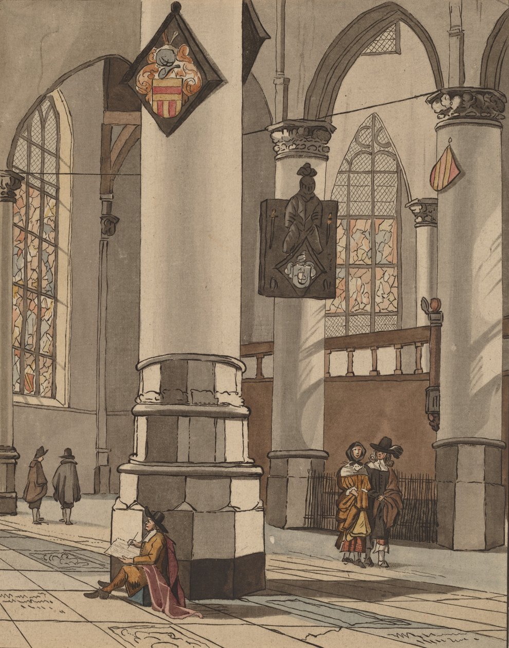 Interior da Igreja, 1774. de Bernhard Schreuder