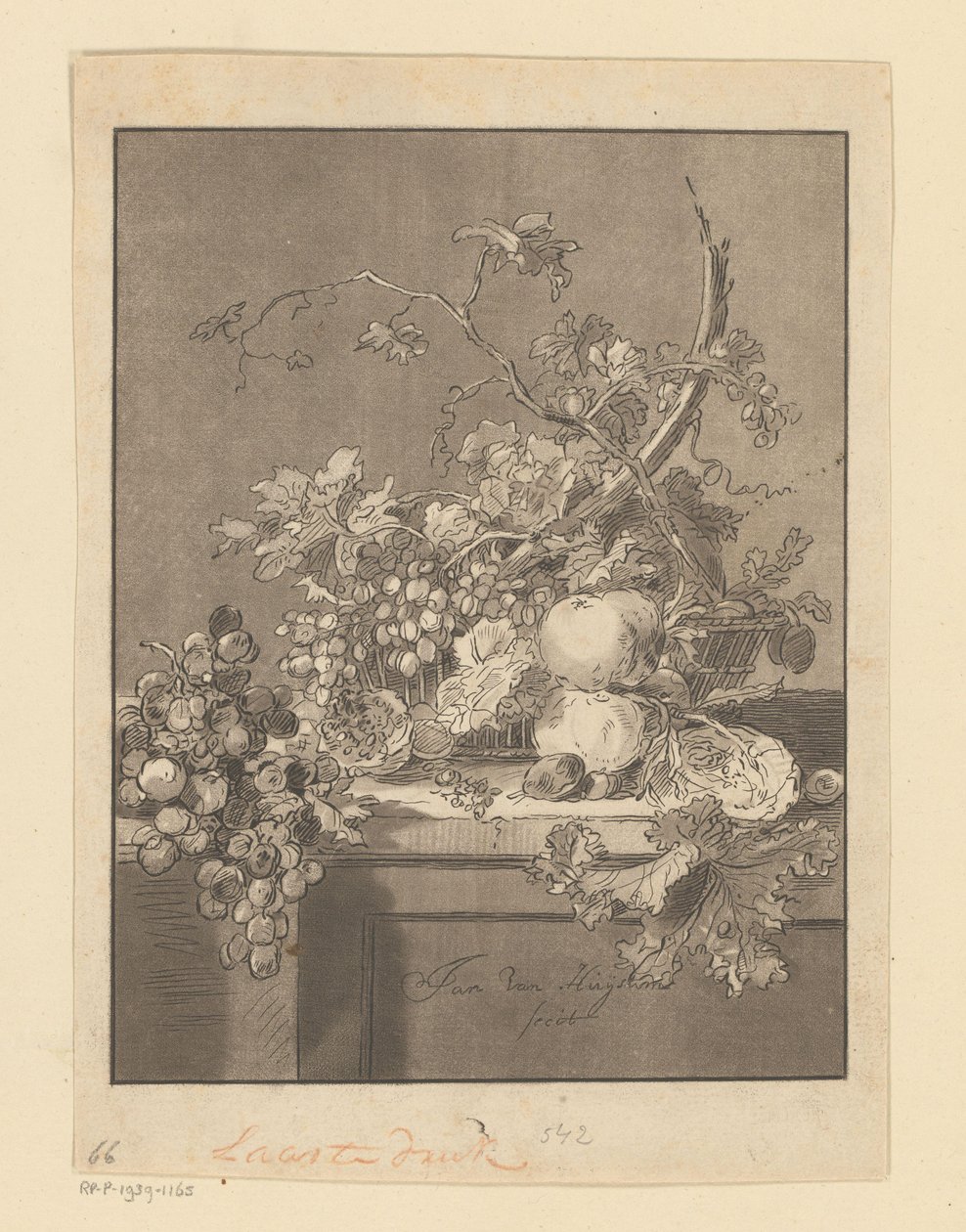 Cesto com frutas de Bernhard Schreuder