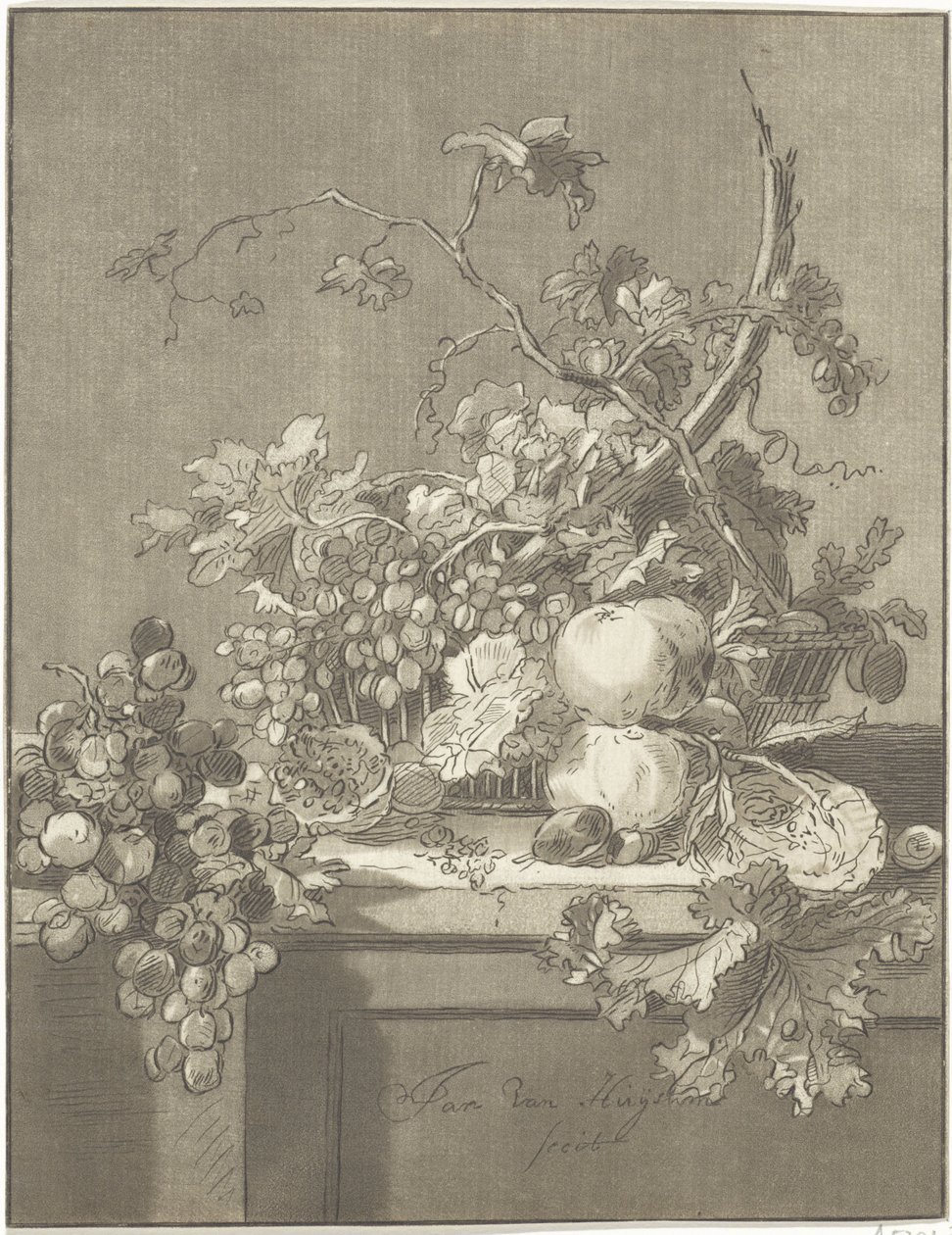 Cesto com frutas de Bernhard Schreuder