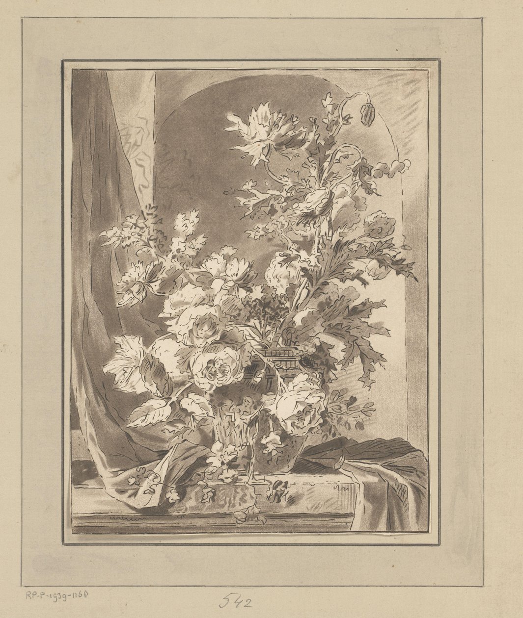 Vaso com flores para um nicho de Bernhard Schreuder