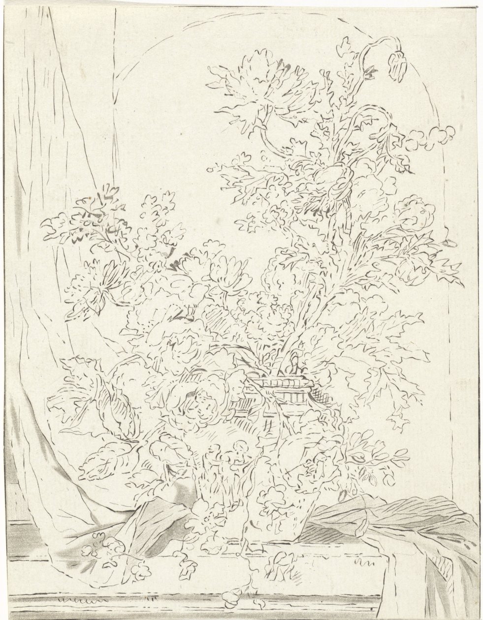 Vaso com flores para um nicho de Bernhard Schreuder