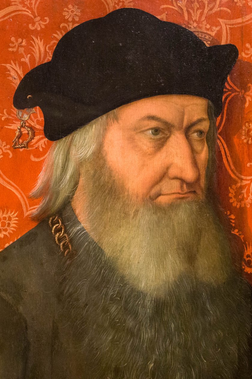 Retrato de um homem idoso com barba de Bernhard Strigel