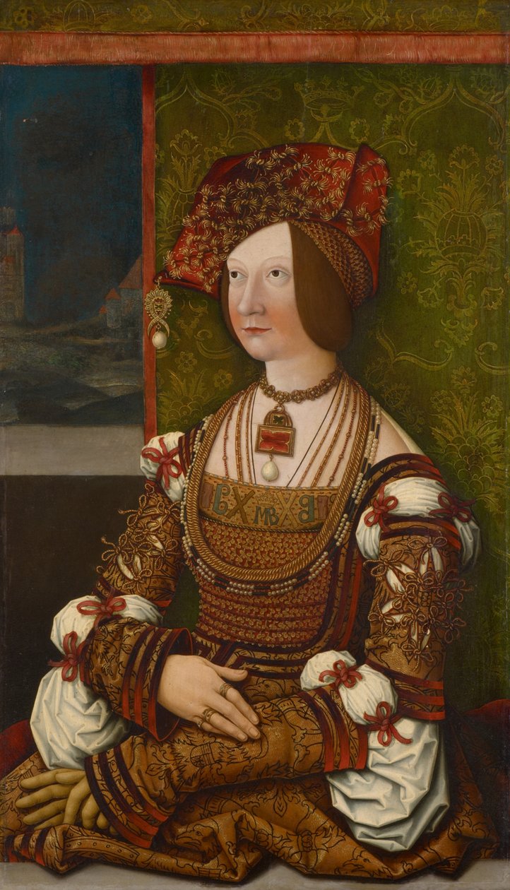Retrato de Bianca Maria Sforza 1472-1510, c. 1505-1510. de Bernhard, Strigel