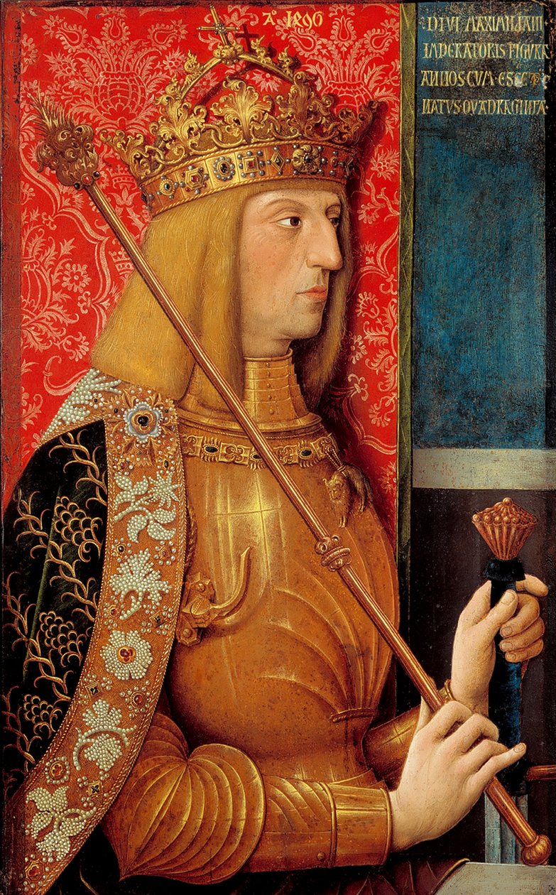 Retrato do imperador Maximiliano I 1459-1519 de Bernhard Strigel