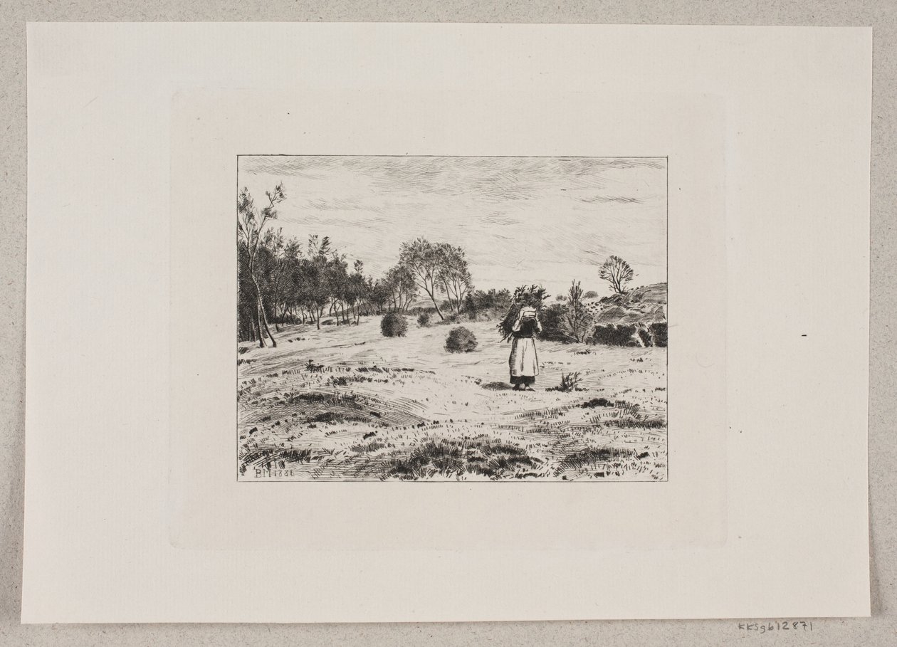 Paisagem com uma mulher carregando kvass de Bernhard Ulrik Middelboe