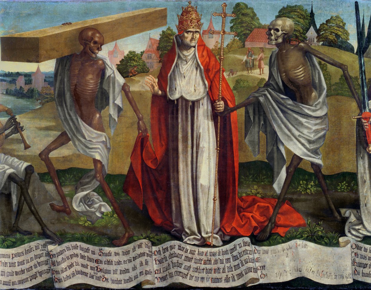 Danse Macabre: Pope (detalhe) (ver 197685, 197686) de Bernt Notke