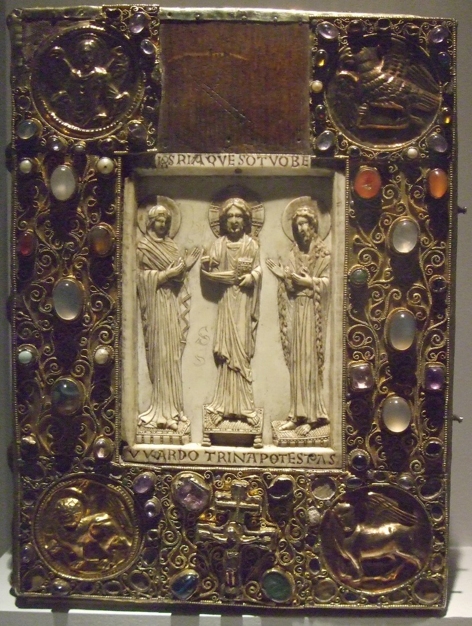 Capa de um evangelista do bispo Bernward de Bernward-Evangeliar Hildesheim Hildesheim