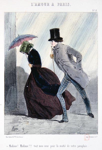"Amor em Paris", c.1840 (cor litho) de Berr Berr