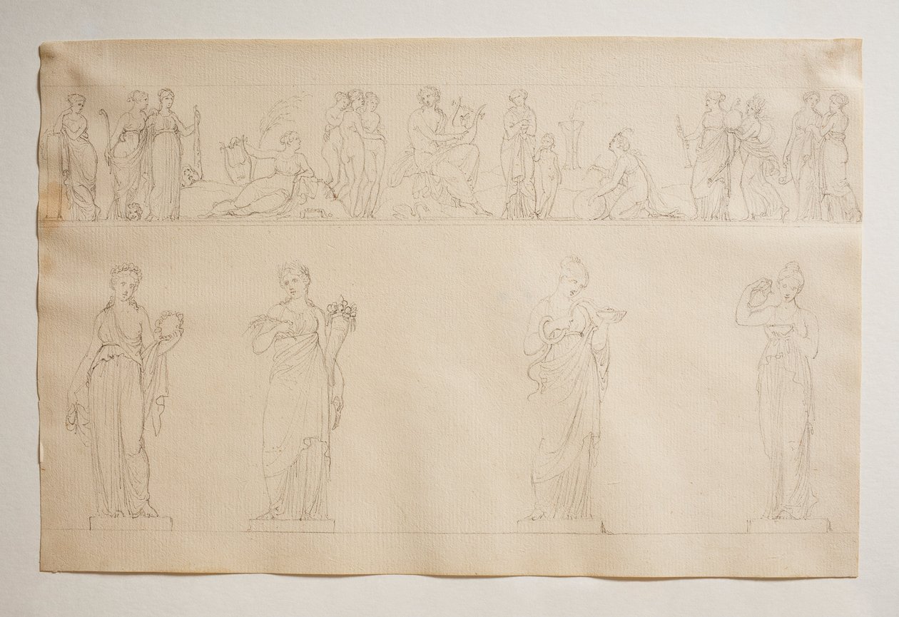 Apolo, as graças e as musas de Bertel Thorvaldsen