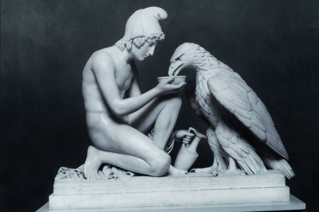 Ganimedes com a Águia de Júpiter, 1817 (mármore) de Bertel Thorvaldsen