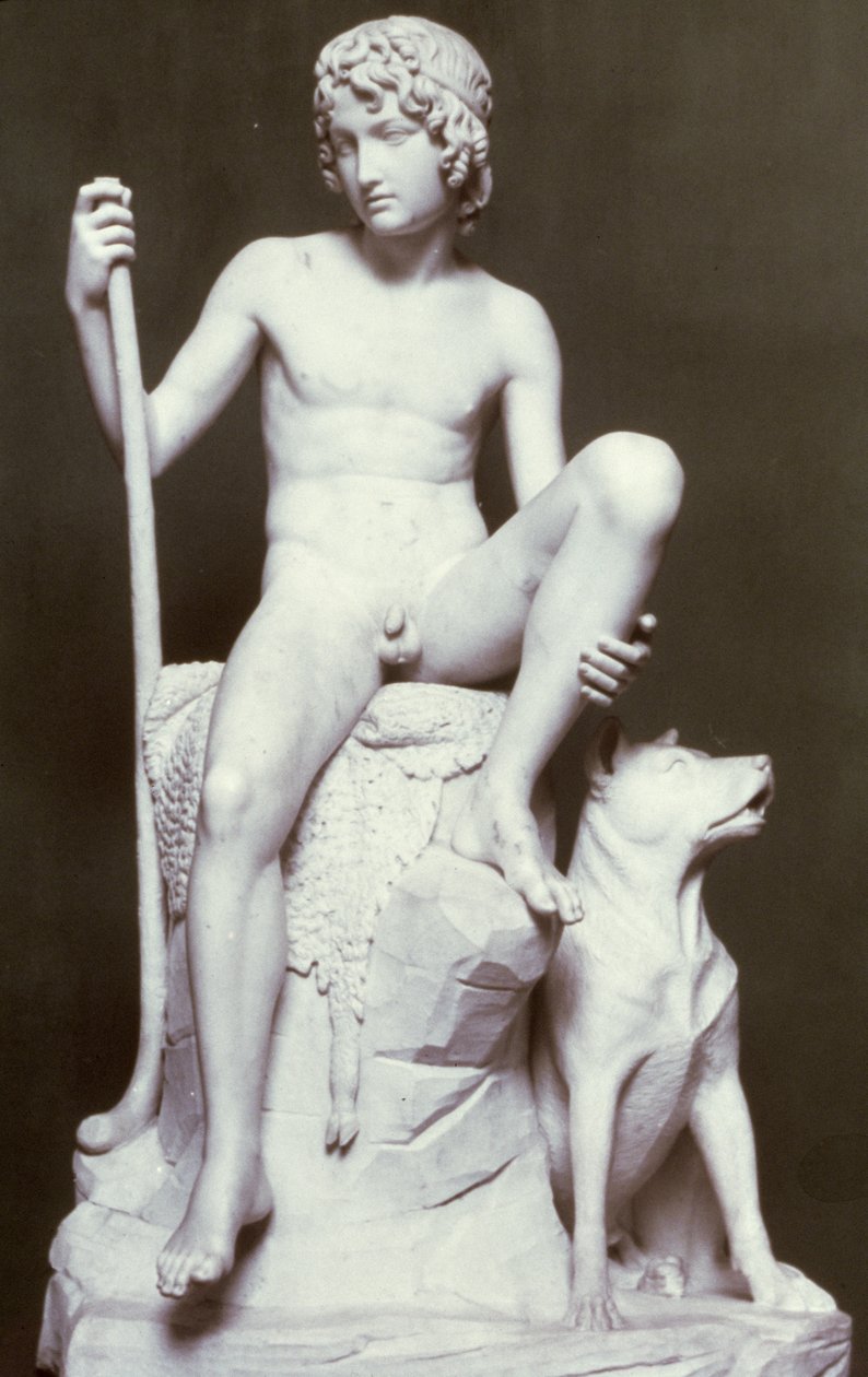 Pastor Boy, 1817 (mármore) de Bertel Thorvaldsen