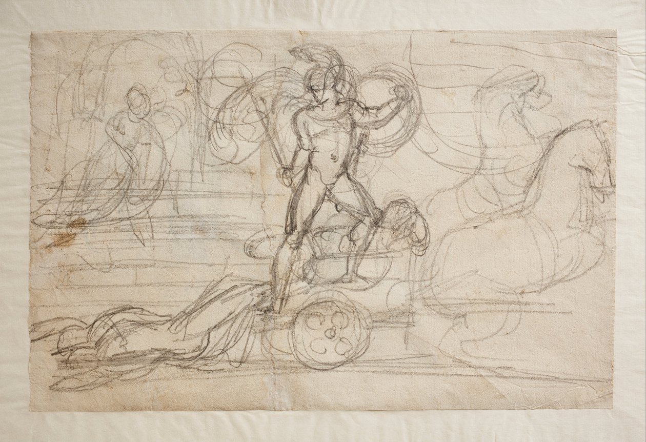 Aquiles segue o corpo de Heitor atrás da sua biga. Paolo e Francesca(), de Bertel Thorvaldsen