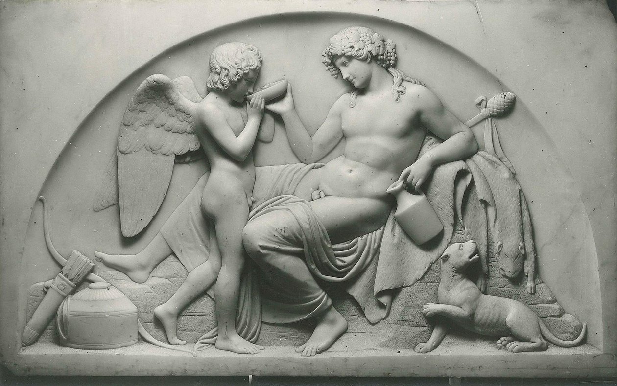 Cupido bebendo da taça de Baco de Bertel Thorvaldsen