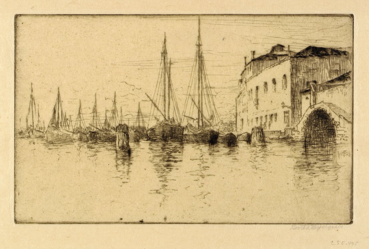 Ao longo da Giudecca, Veneza de Bertha E. Jaques