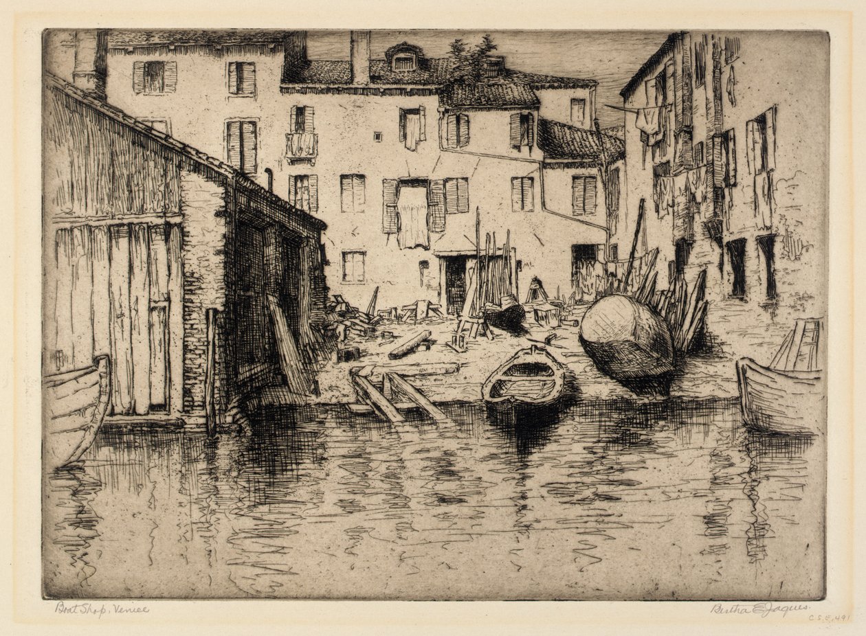 Loja de barcos, Veneza de Bertha E. Jaques