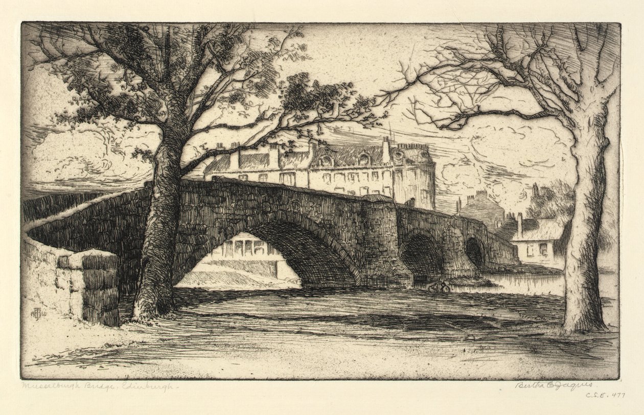 Ponte de Musselburgh, Edimburgo de Bertha E. Jaques