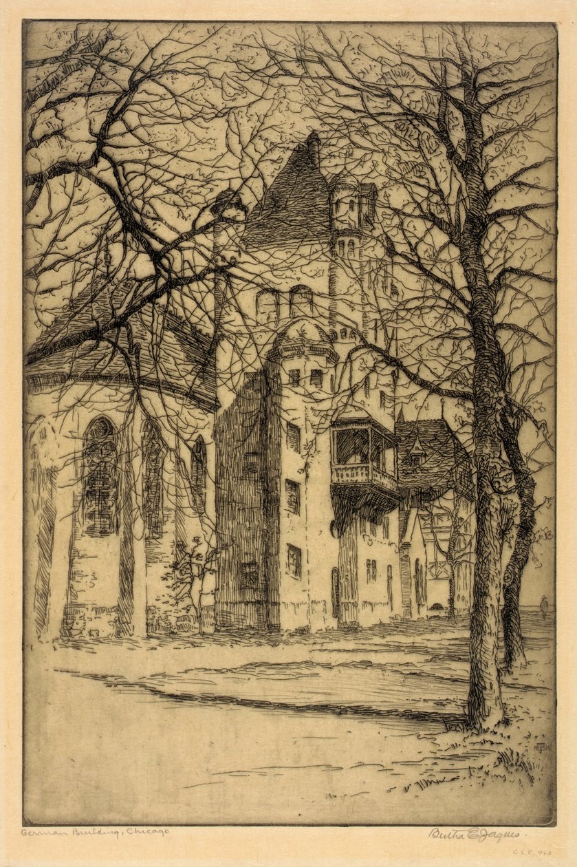 Edifício alemão, Chicago de Bertha Evelyn Jaques
