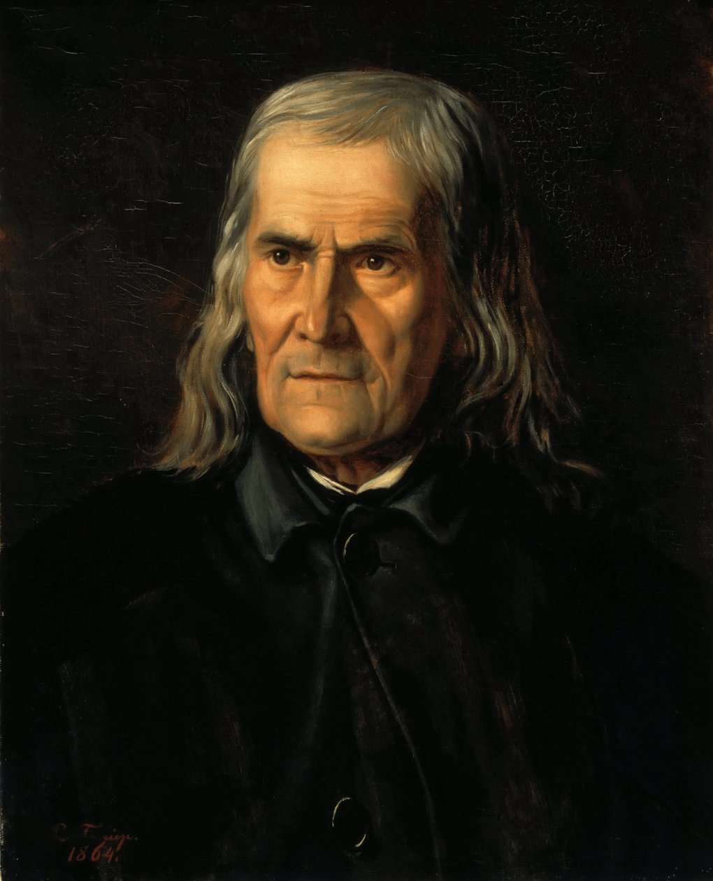 Retrato de Friedrich Rueckert 1788-1866, 1864. de Bertha Froriep