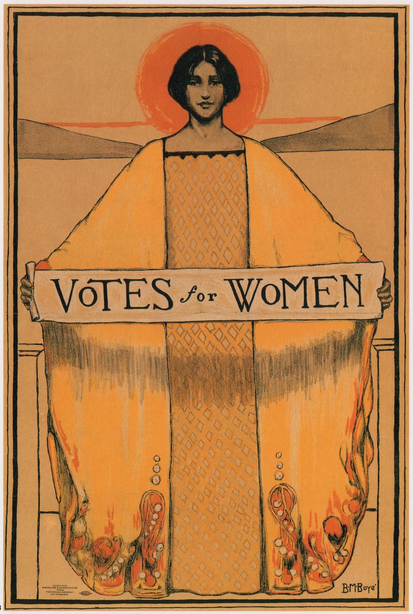 Votos para mulheres - Boye, Bertha Margaret (1883-1930) - 1911-1913 - Litografia a cores - Colecção privada de Bertha Margaret Boye