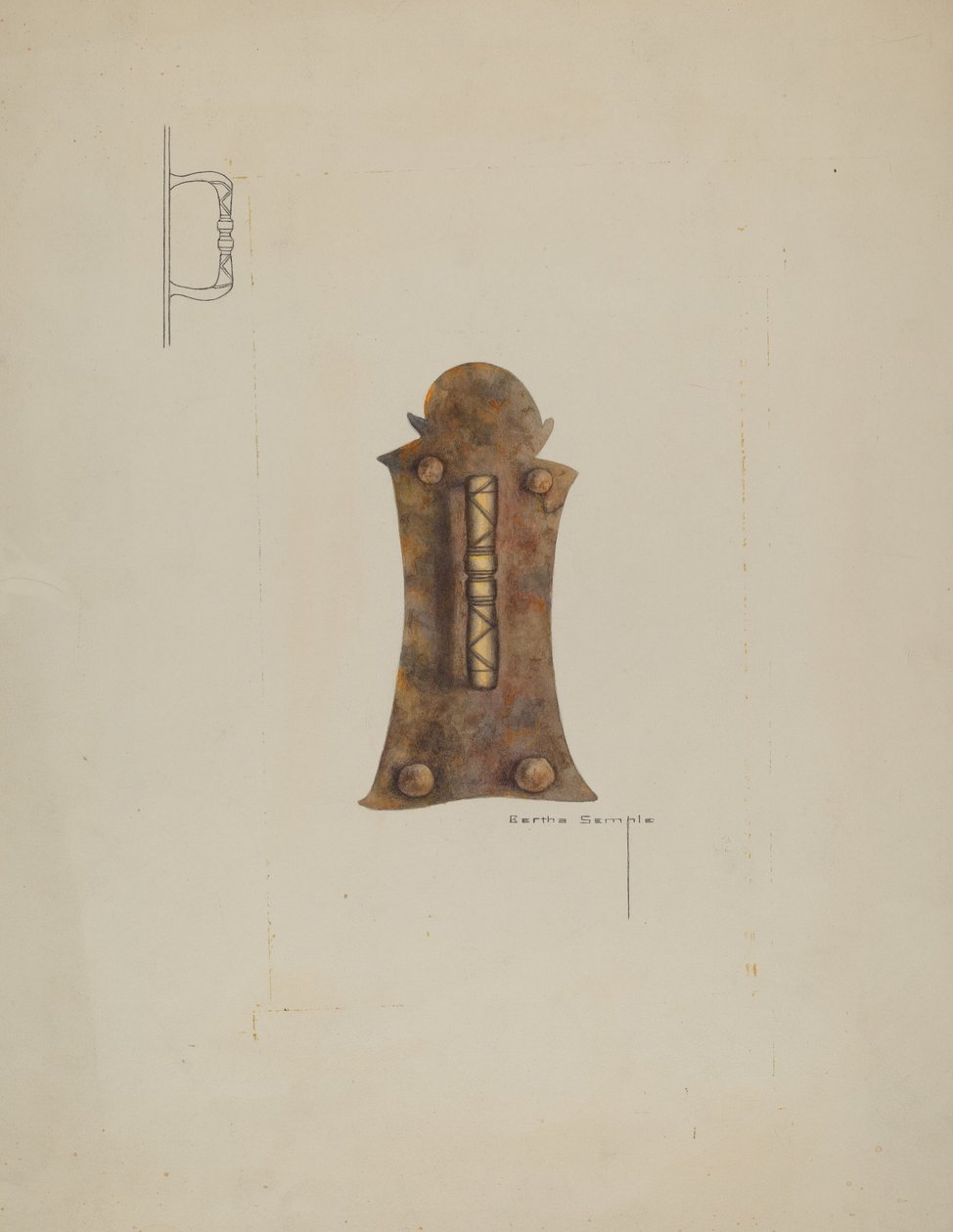 Maçaneta da porta de ferro de Bertha Semple