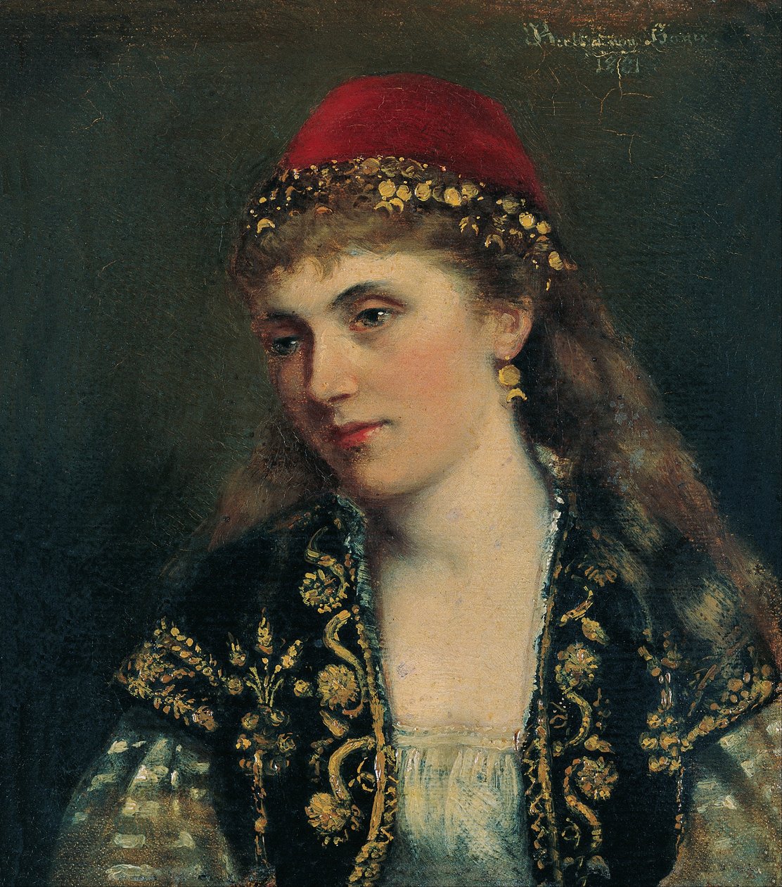 Retrato de uma mulher de Bertha von Bayer