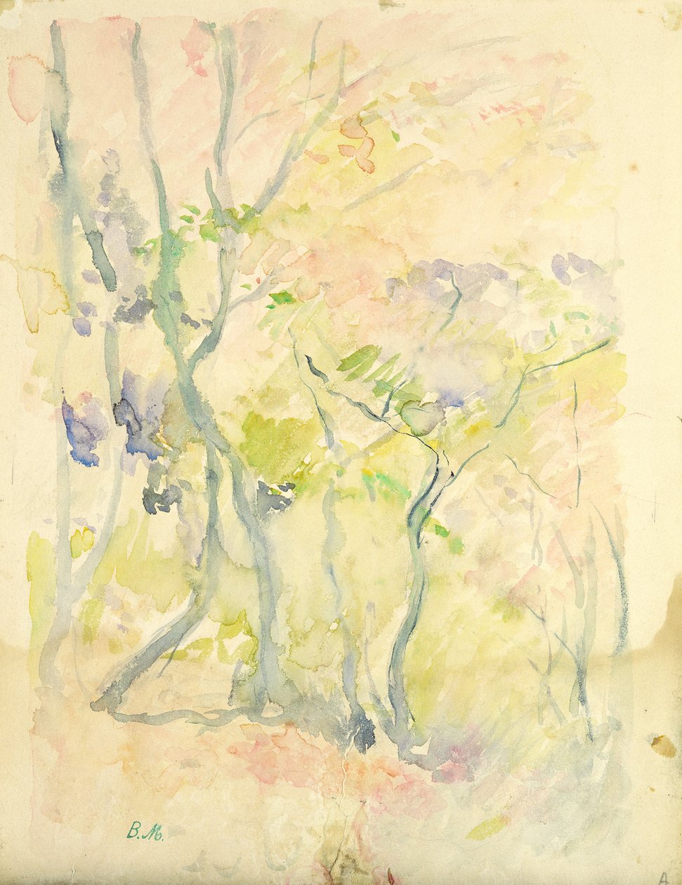 Floresta em Fontainebleau, 1893 de Berthe Morisot