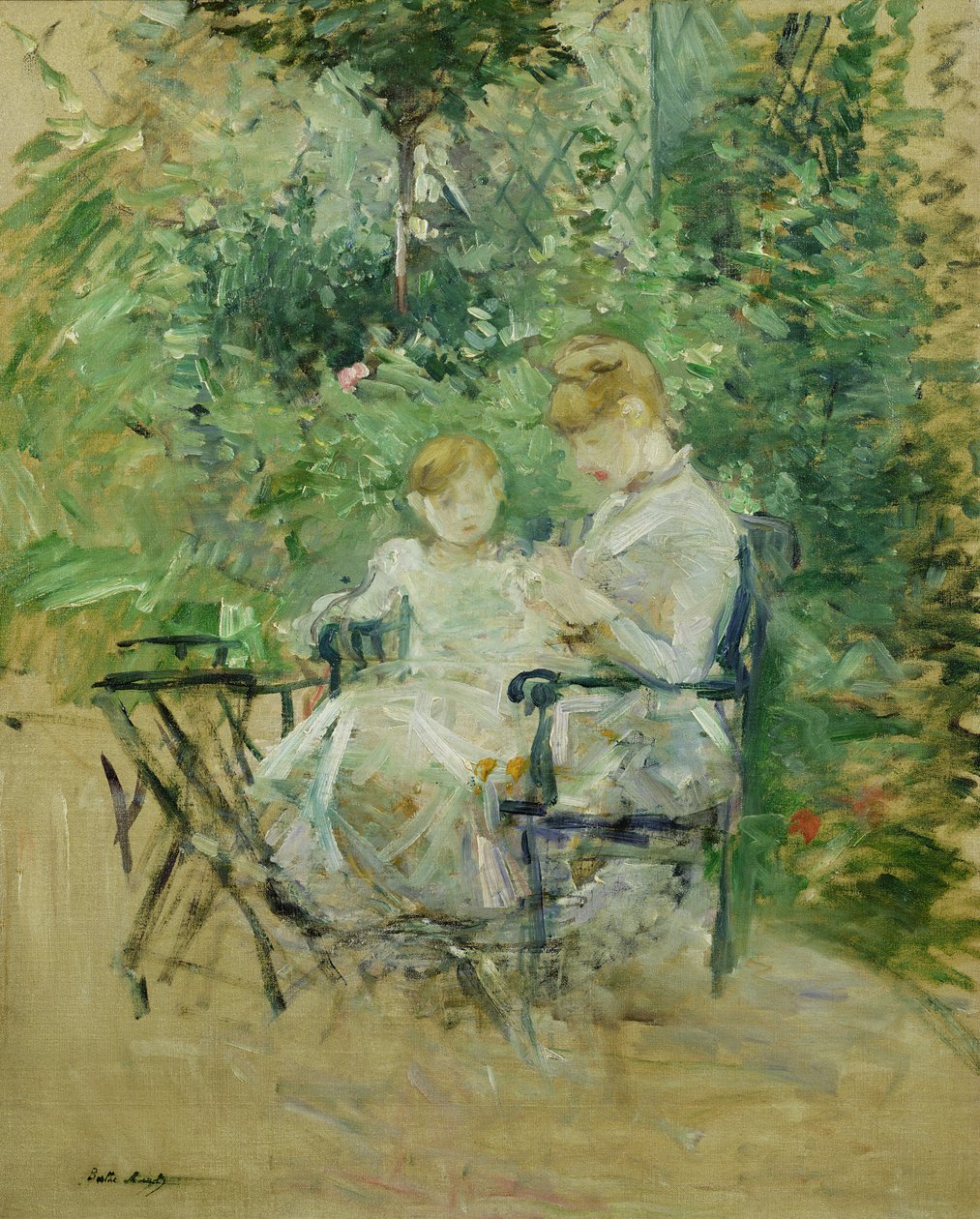 No jardim, c.1885 de Berthe Morisot
