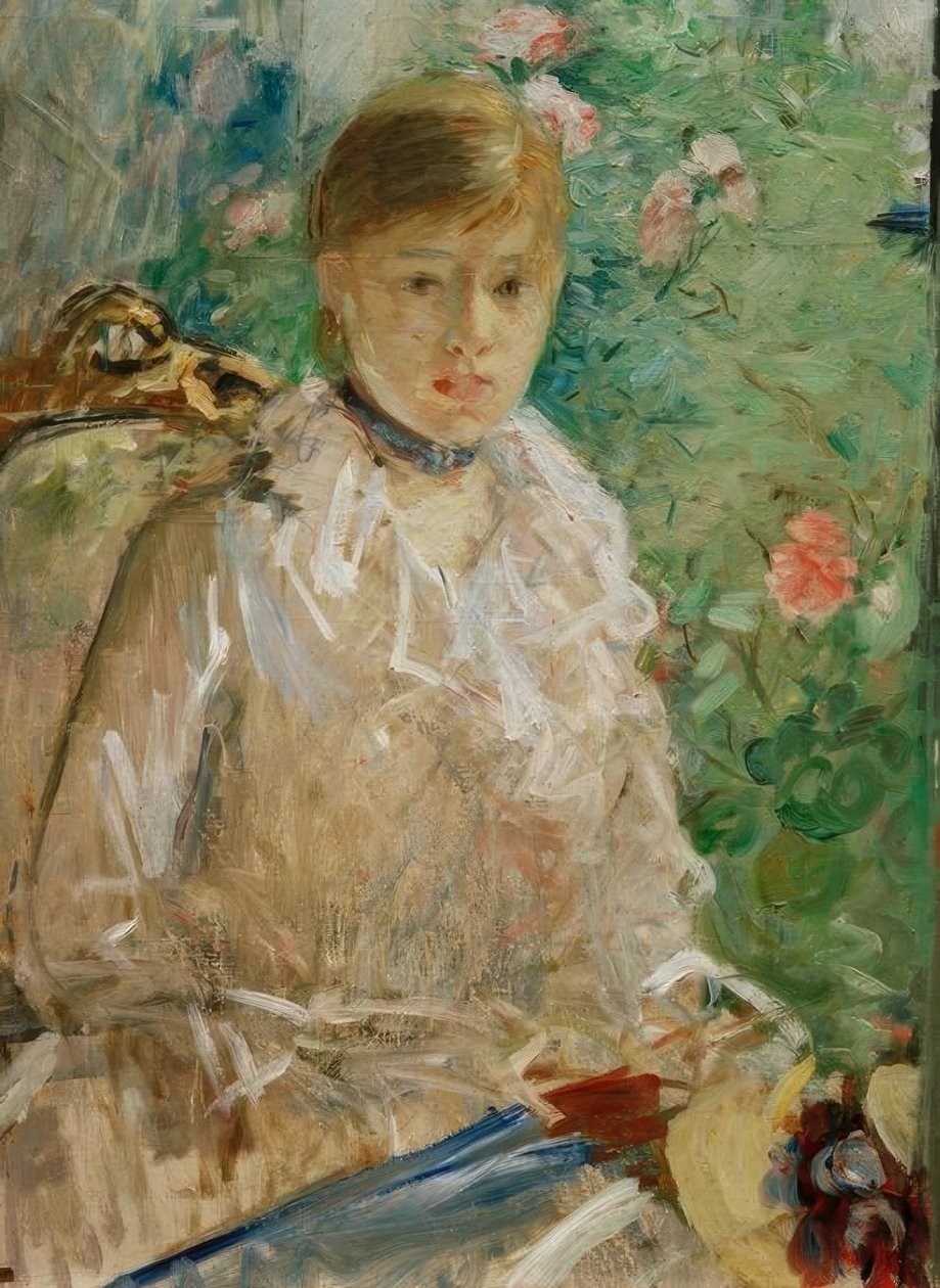 Jovem perto de uma janela ou verão de Berthe Morisot