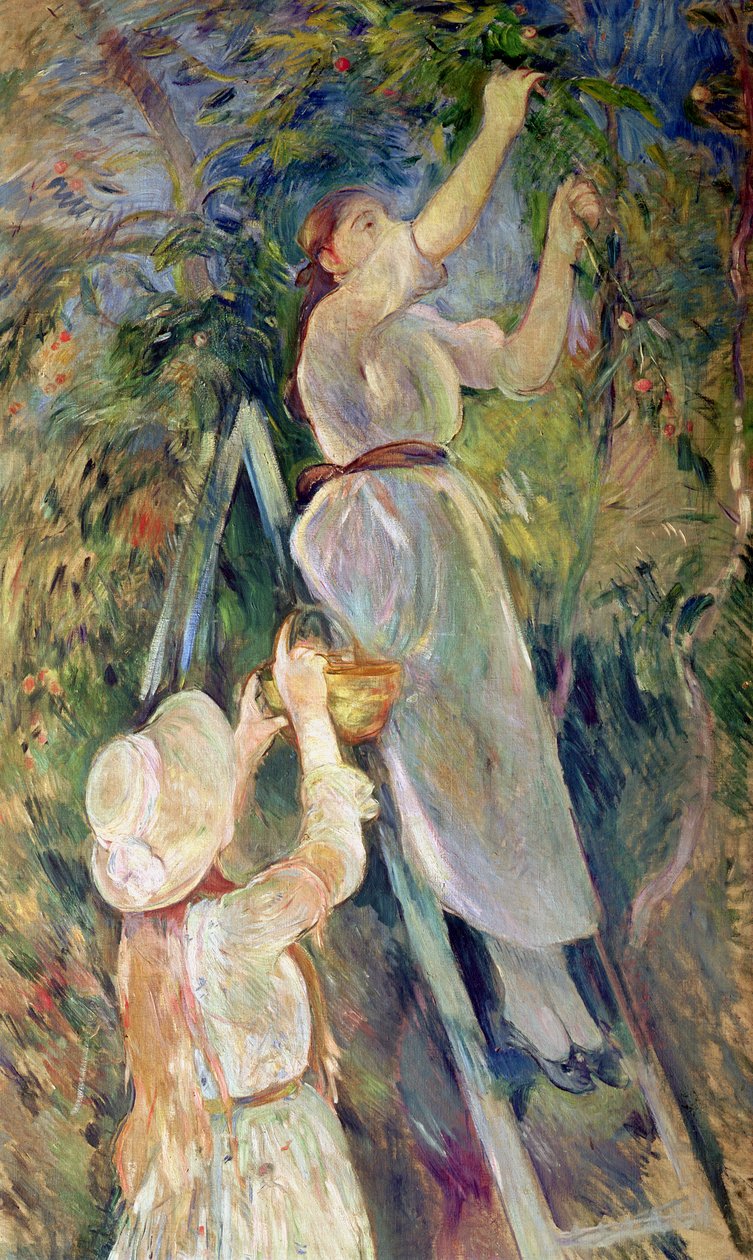 O Cherry Picker (pastel sobre papel) de Berthe Morisot