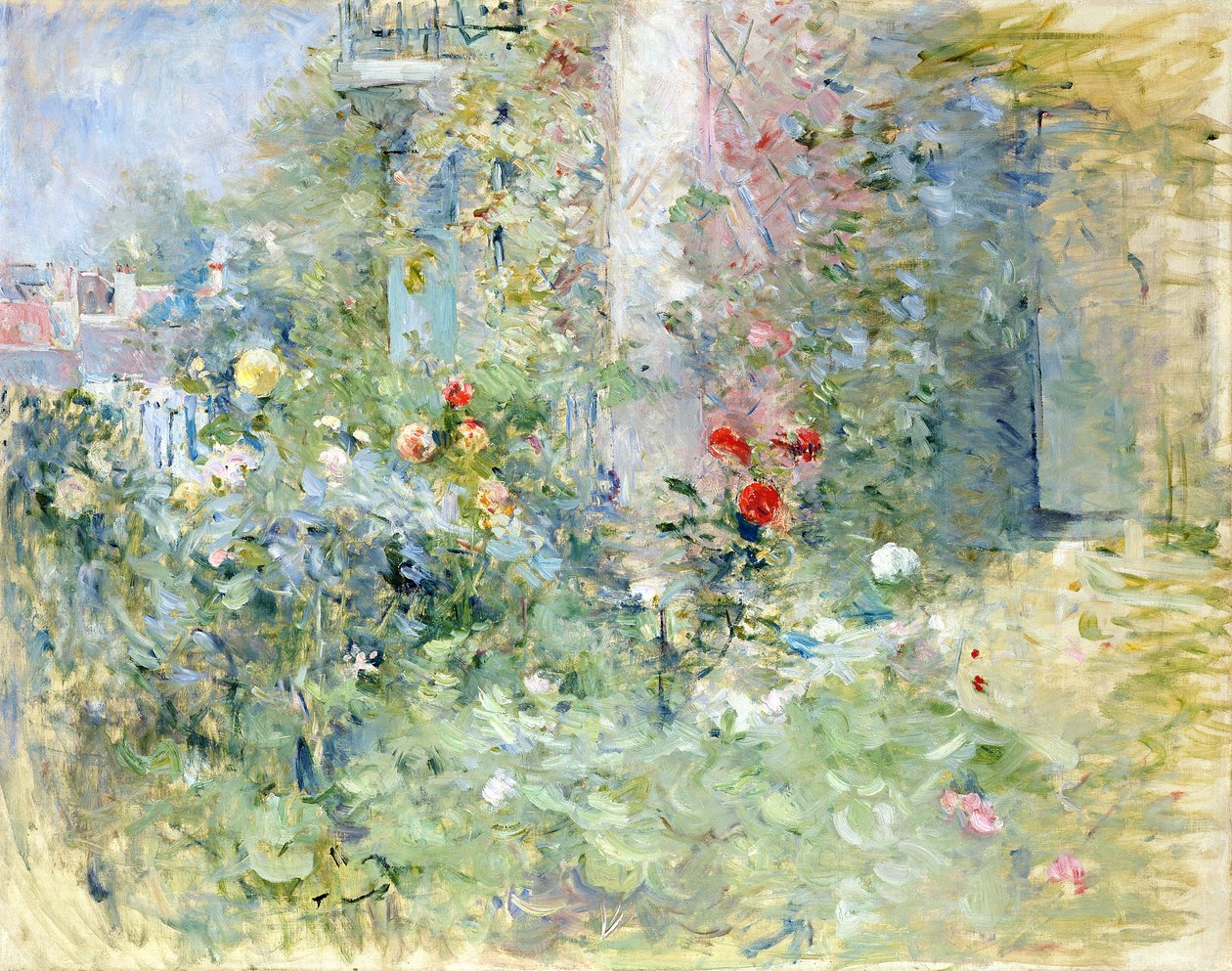 O jardim em Bougival, 1884 de Berthe Morisot