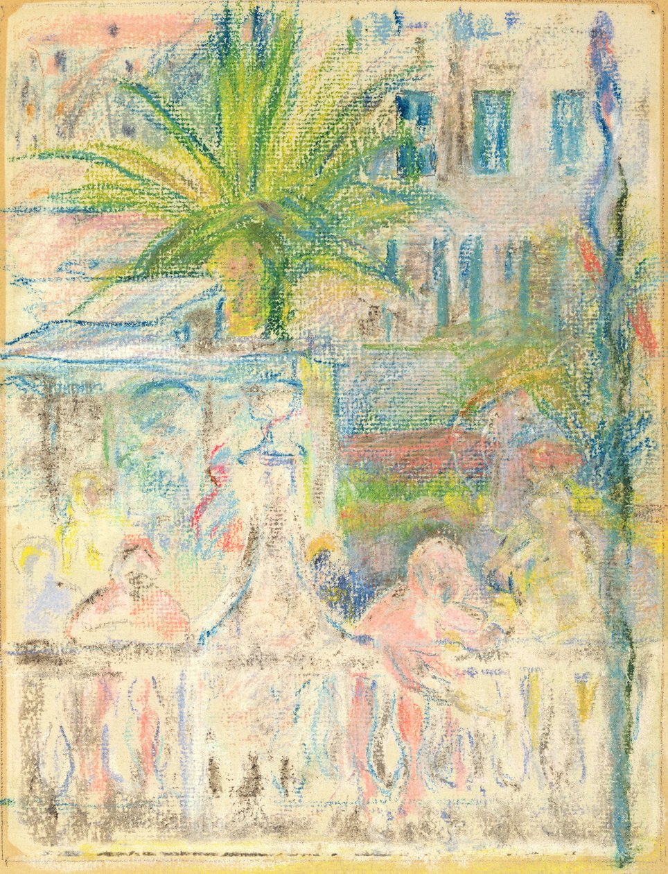 O Carnaval de Nice, 1889 (pastel sobre papel) de Berthe Morisot