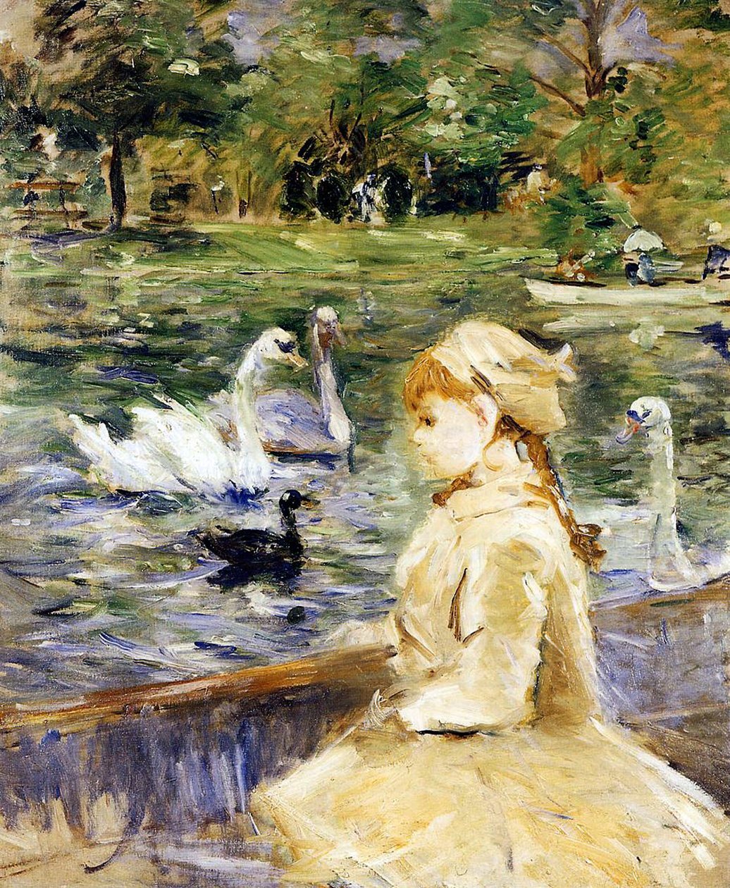 Jovem de barco, 1884 de Berthe Morisot