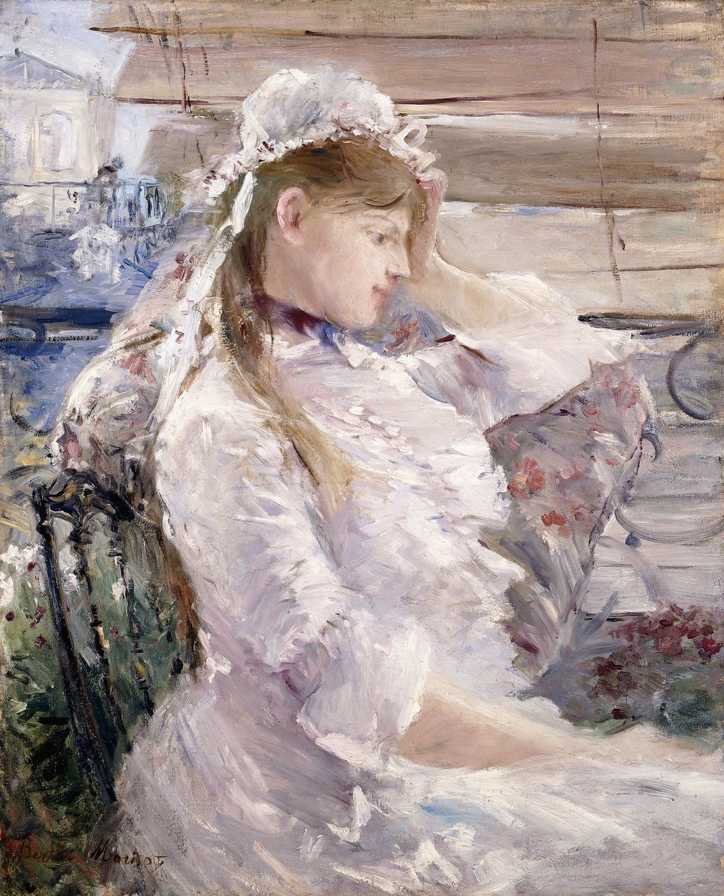 Atrás das cortinas, 1879 de Berthe Morisot