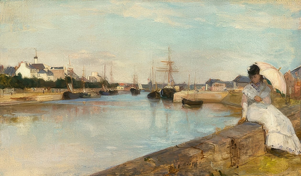 O porto de Lorient. 1869 de Berthe Morisot