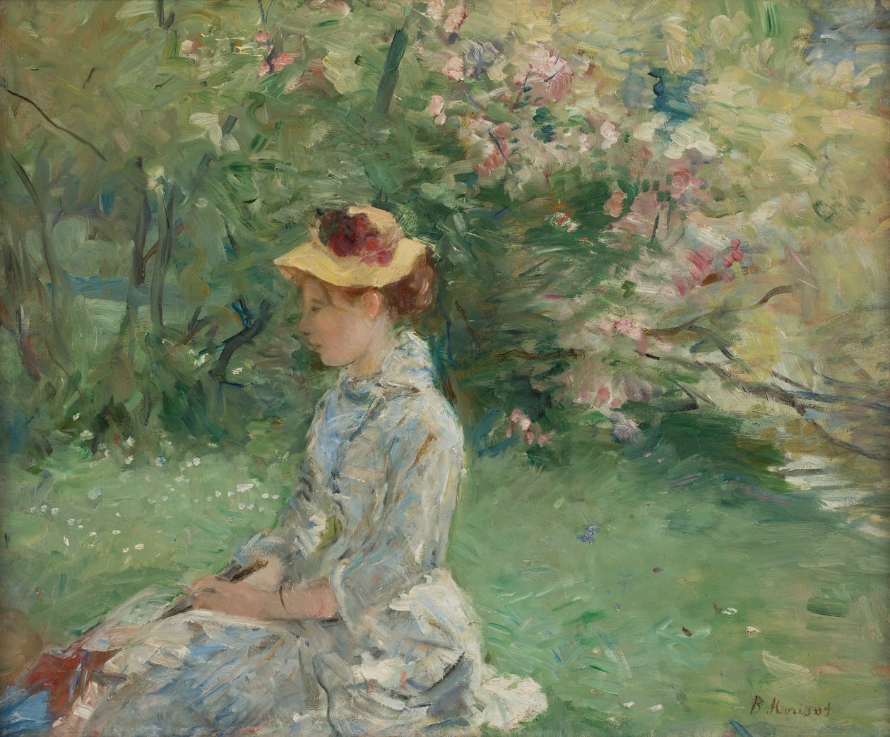 Estudo ao ar livre ou na ilha de Berthe Morisot