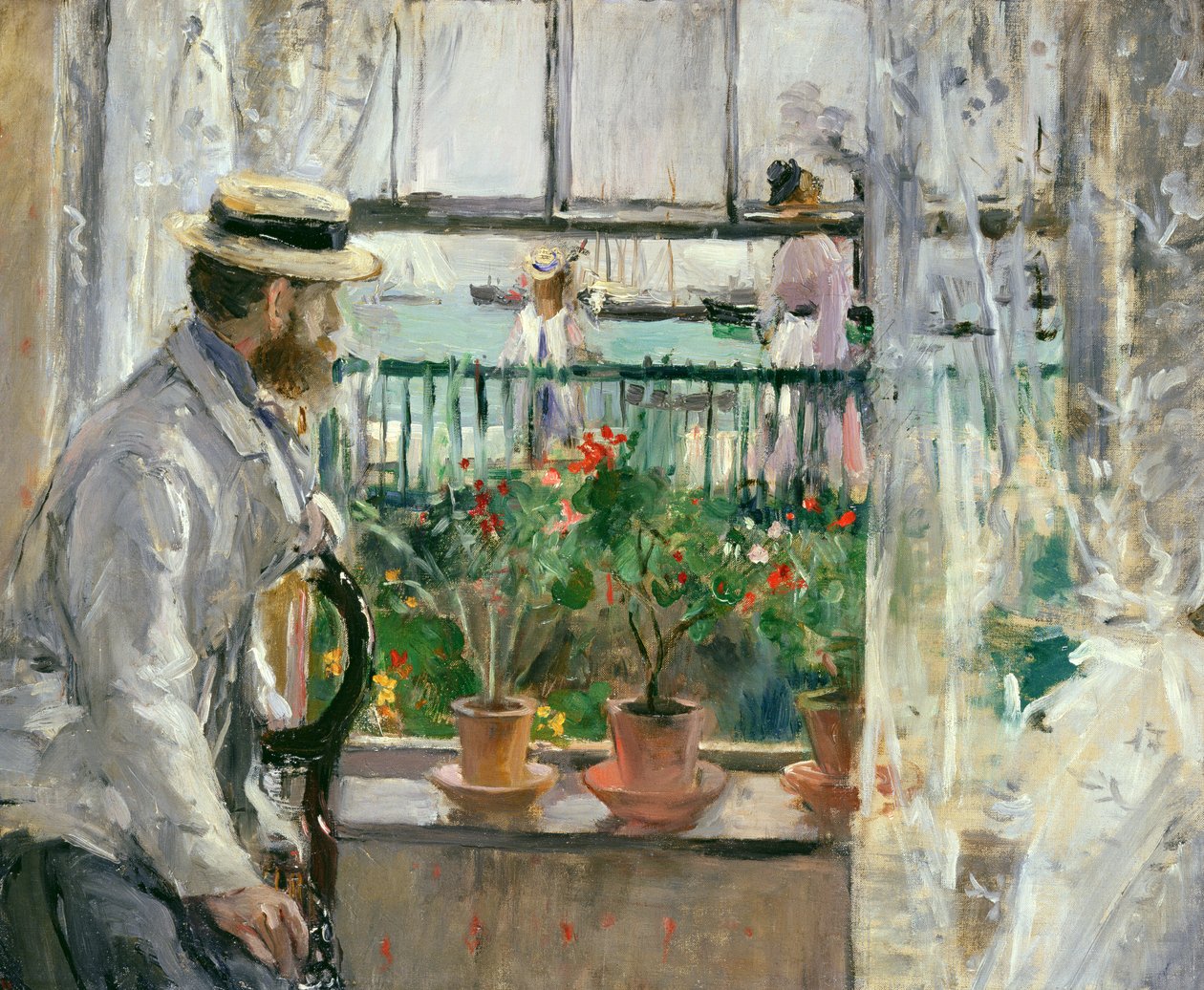 Eugene Manet (1834-92) na Ilha de Wight (óleo sobre tela) de Berthe Morisot