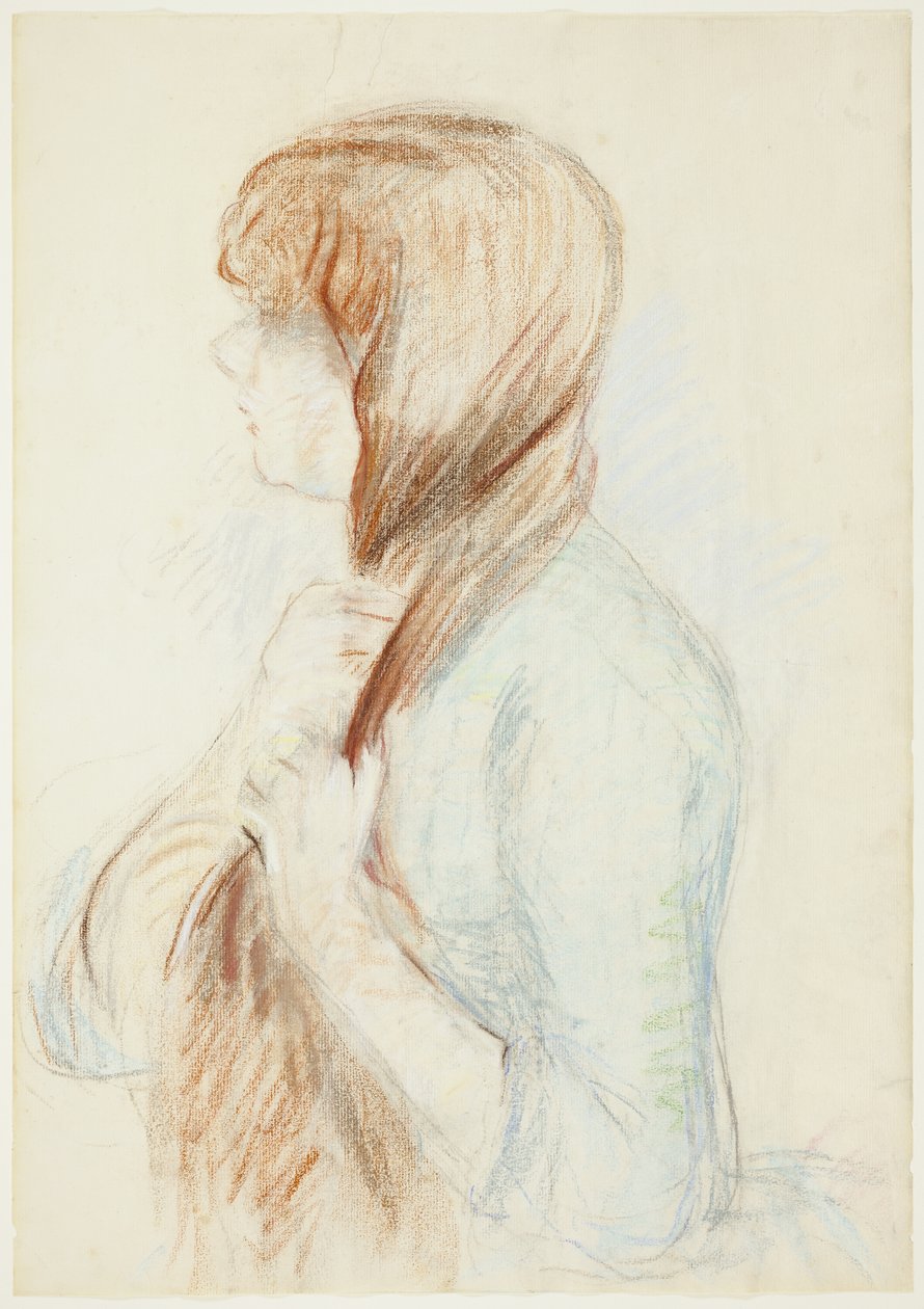 Garota Trançando o Cabelo (La Natte) de Berthe Morisot