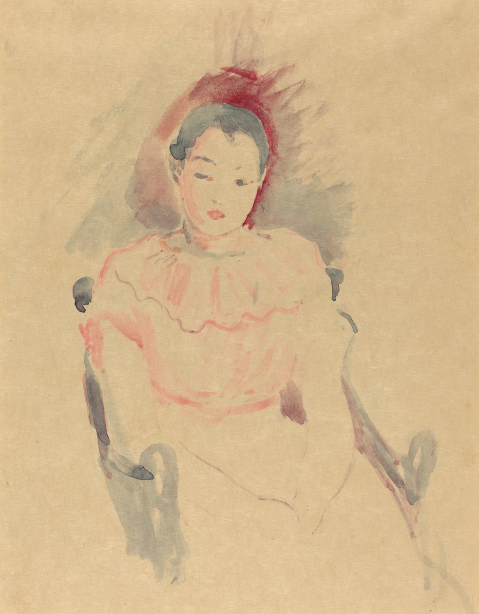 Menina sentada, 1894. de Berthe Morisot