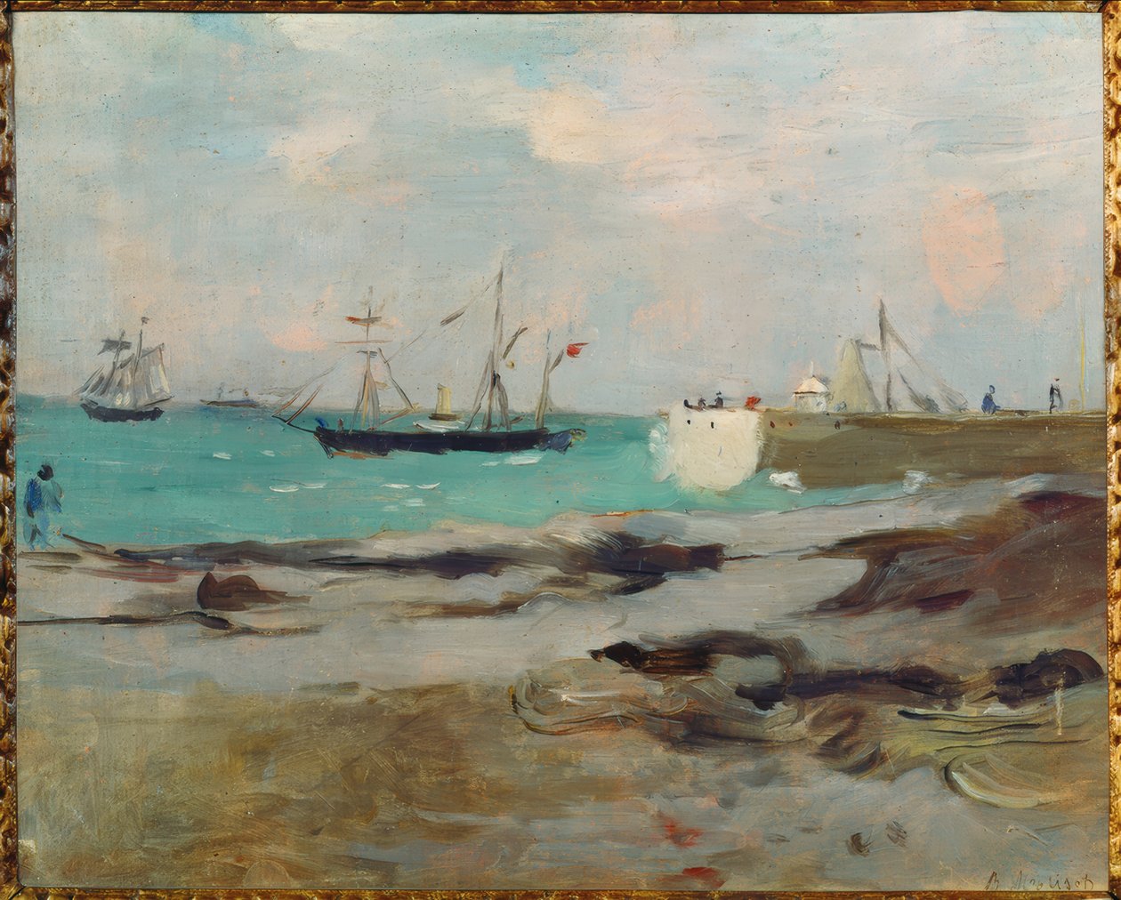 Entrada do porto em Boulogne de Berthe Morisot